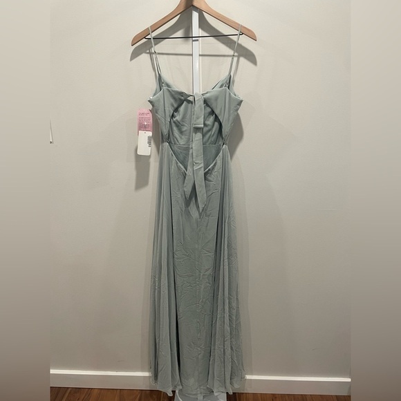 After Six Tie-Back Cutout Maxi Dress With Front Slit Size 2 - Picture 9 of 10